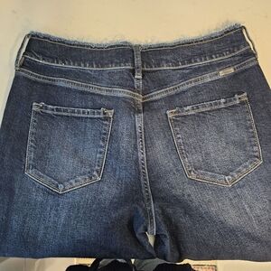 Kancan frayed waist dark blue jeans. Sz 13/ 30.